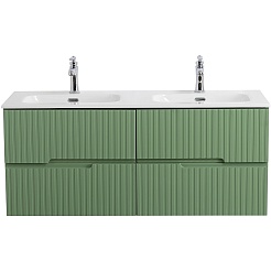 Cezares Тумба с раковиной Duet-N 120 с 4 ящиками подвесная фисташковый софт CZR-8073-120-2 – фотография-2